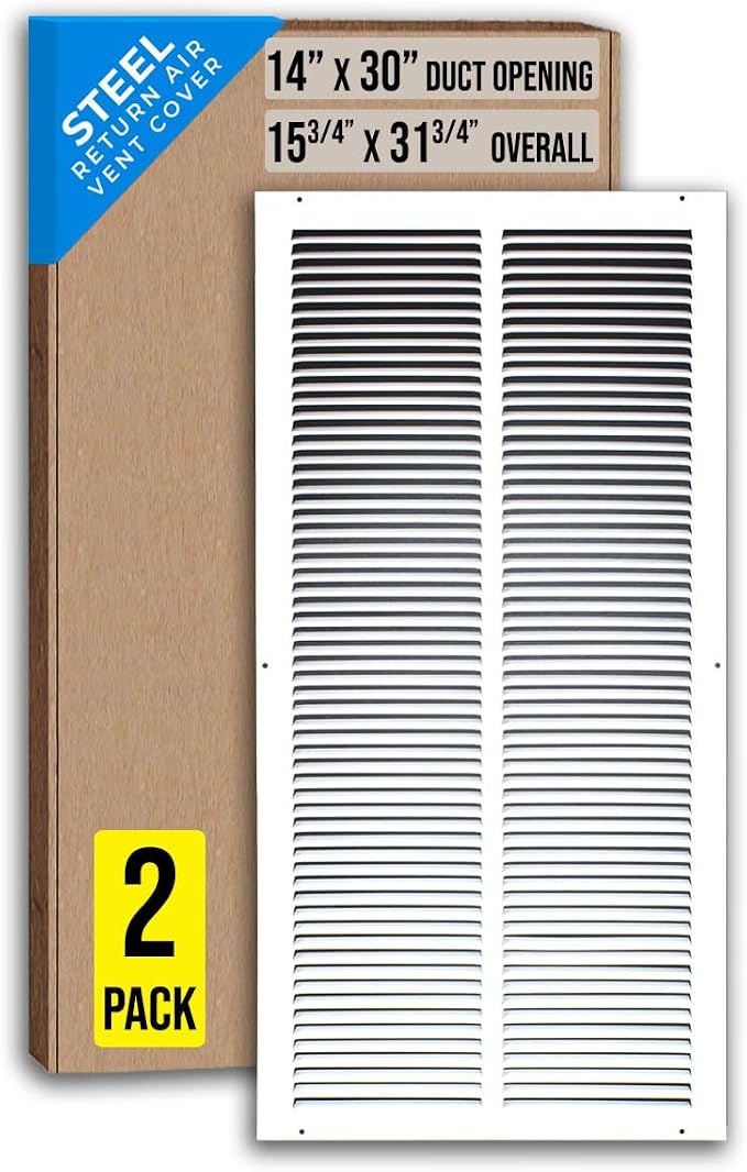 Fits 14x30 Duct Opening | Steel Return Air Grille by Handua | Vent Cover Grill by Handua