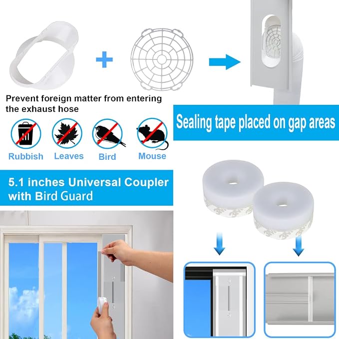 Portable Air Conditioner Sliding Door Vent Kit, 2024 New Upgrade Portable Air - Image 7