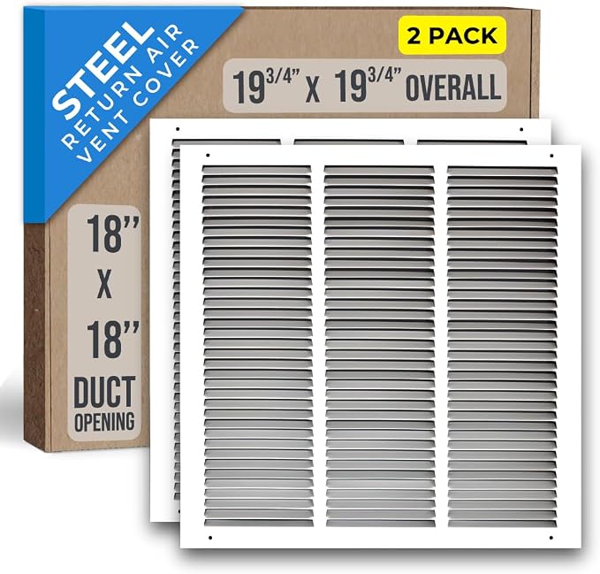 Fits 18x18 Duct Opening | Steel Return Air Grille by Handua | Vent Cover Grill by Handua