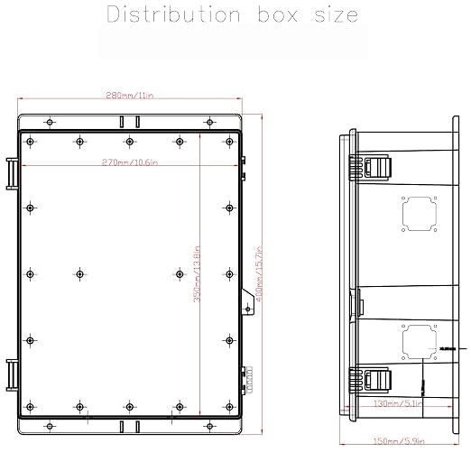Outdoor Electrical Junction Box, Ventilation and Heat Dissipation ABS Plastic - Image 6