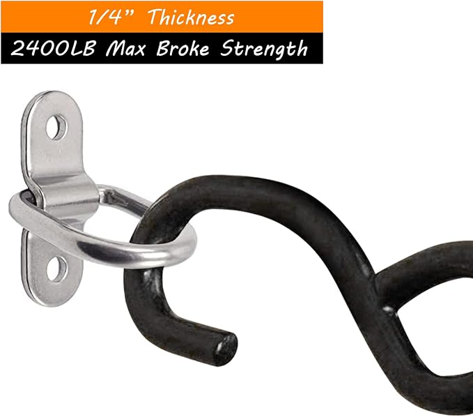 D-Ring Tie Downs Anchor1/4” Heavy Duty Surface Floor Mount Lashing Rings 2400 - Image 2