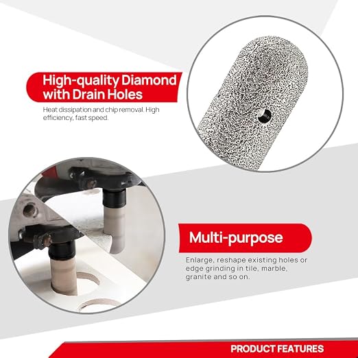 Diamond Tile Hole Saw Kit 10-Pack, DT-DIATOOL Diamond Core Drill Bits Set - Image 4