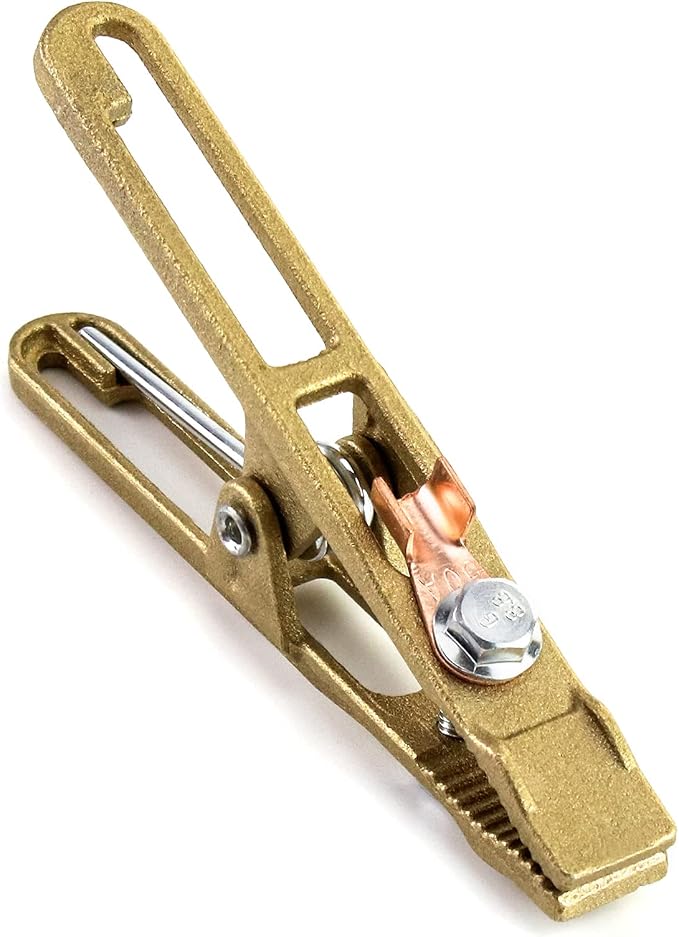 QWORK 260/300/500A Ground Welding Earth Clamp, Brass A-shape Welding Ground by QWORK