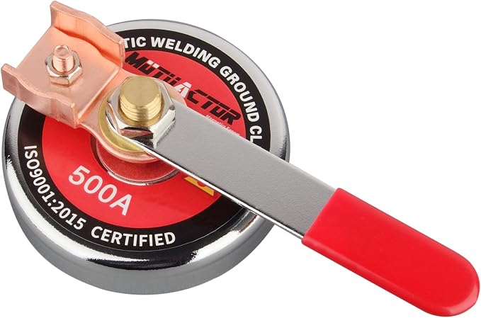 MUTUACTOR 500 AMP Magnetic Welding Ground Clamp, Φ3.34” Strong Gripping Quick by MUTUACTOR