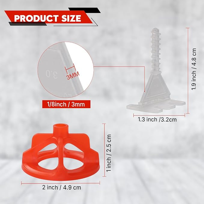 Tile Leveling System 1/8", Effortless DIY Install, Precision Gap Control - Image 2