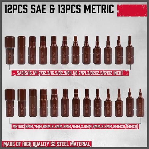 Premium 25-Piece Allen Key Drill Bit Set - Image 3