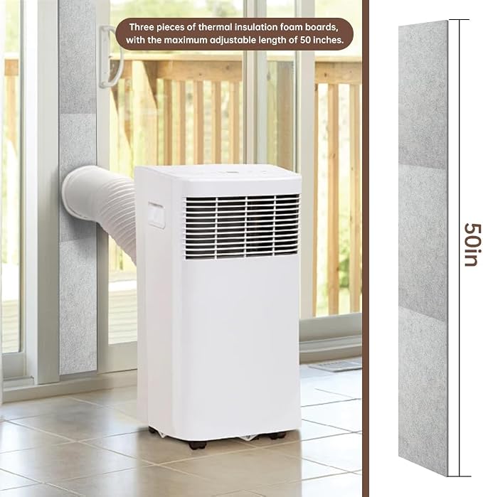 Double Layer Insulation Foam Panels, Portable Air Conditioner Window Vent Kit - Image 4