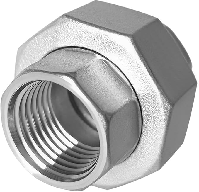 304 Stainless Steel Union 3/4" NPT Female Thread Cast Pipe Fitting - Image 2