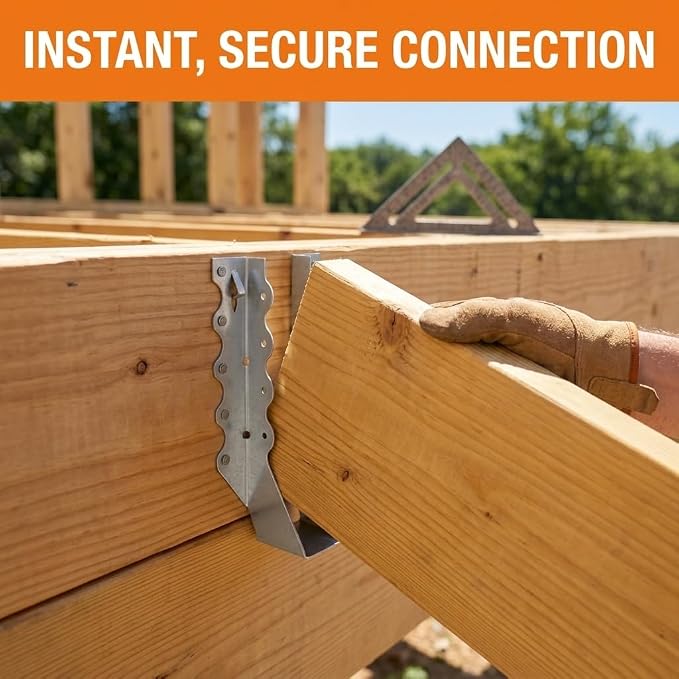 50 Pack 2x8 Joist Hangers, 18 Gauge Galvanized Face Mount | Wood connectors - Image 7
