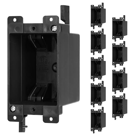 Black Switch Outlet Box 1-Gang Extra Deep, 14 Cu In High-Grade Fire Rated by YQMIGU