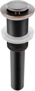 Bathroom Sink Pop Up Drain Without Overflow, Small Cap, Oil Rubbed Bronze by ALLWIN-HOUSEWARE