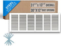 Fits 30x12 Duct Opening | Steel Return Air Grille by Handua | Vent Cover Grill by Handua