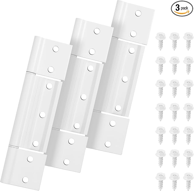 3Pack Storm Door Hinge Replacement, 1/8 inch Grooved Center | Screen Door Hinge by BANLIN