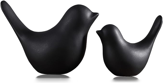FANTESTICRYAN Small Birds Statues Home Decor, Modern Style, S&L | Ceramic by FANTESTICRYAN