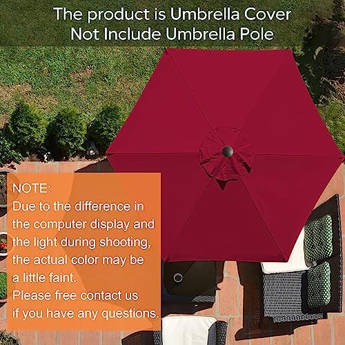 EliteShade USA 7.5FT Replacement Covers 6 Ribs Market Patio Umbrella Canopy - Image 4