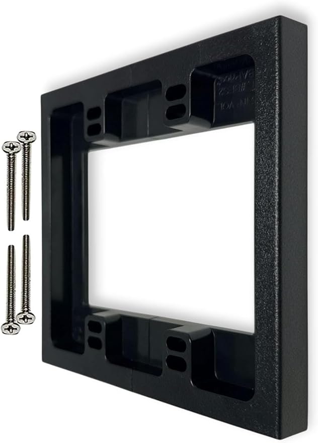 iMBAPrice IMBA-BES2-2BK 2-Gang Black Non-Metallic Shallow Surface Box Extender - Image 2