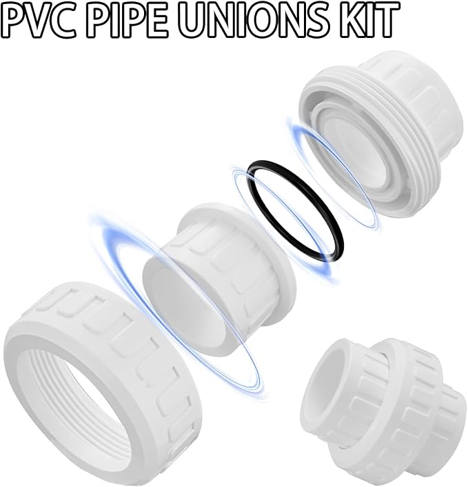 2" PVC Union Coupling Pipe Fitting PVC Adapter Schedule 40, EPDM O-Ring - Image 4