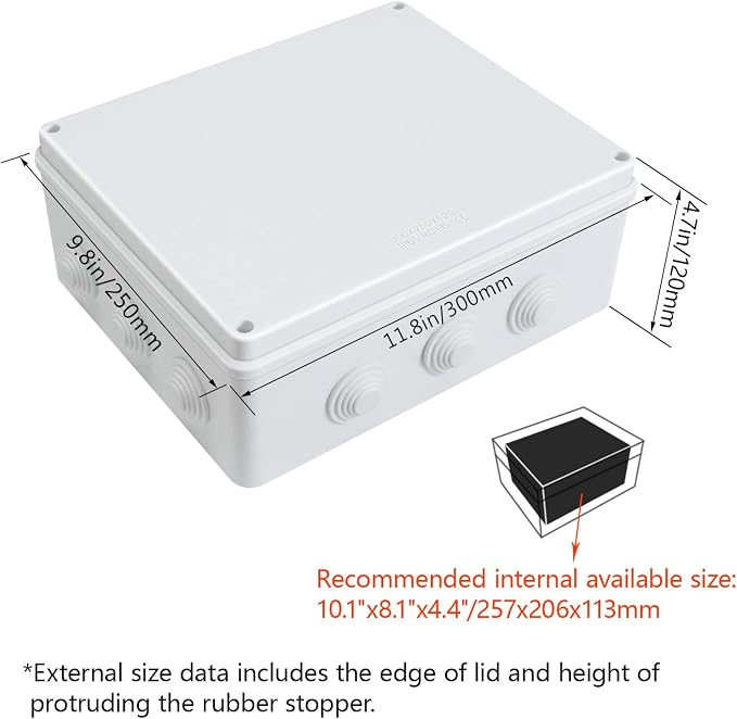 ABS Plastic Dustproof Waterproof IP65 Junction Box Universal Electrical Project - Image 2