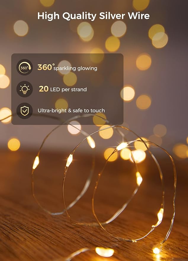 Brightown 12 Pack Battery Operated LED Fairy Lights - Image 6