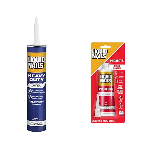 Liquid Nails Heavy Duty Construction Adhesive, 10 oz & LN-700 4-Ounce Small by Unknown