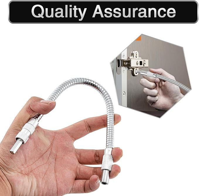1 Pc Mixed Drive Flexible Socket Extension Bar Adapter -300mm, 6.35mm Alloy - Image 4
