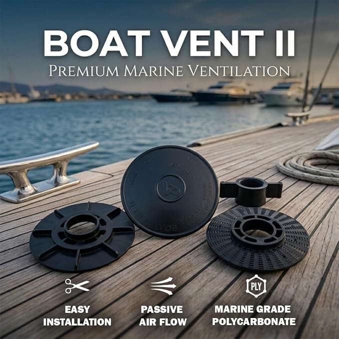 Boat Vent II - Black - Boat Cover Vent - Image 4
