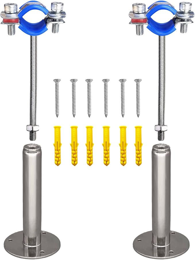 Wall Mount Ceiling Mount Pipe Supports, Adjustable Pipe Clamps - Image 5
