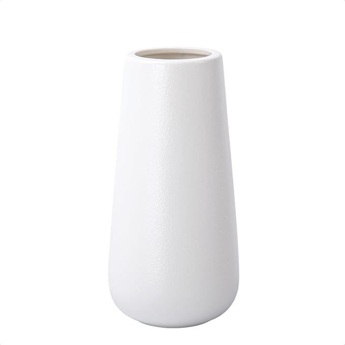 D'vine Dev 8 Inch Ceramic Flower Vase Textured Finishing, Minimalist Design by DvineDevPlanterPotsandStand