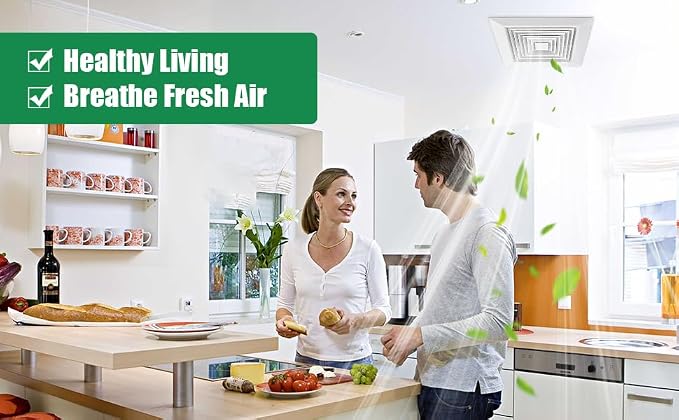 Spring-loaded bathroom exhaust fan cover, grille bathroom fan cover replacement - Image 9