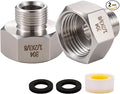 304 Stainless Steel Water Line Adapter （Lead-Free）, 1/2Female to 3/8 Male by Ceaeso