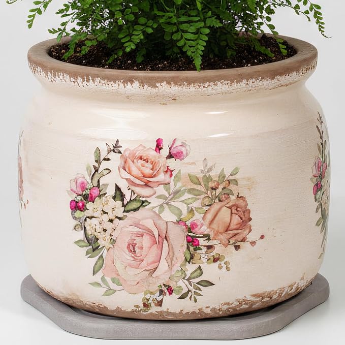 Shabby Chic Ceramic Plant Pots by XiaanJiaju