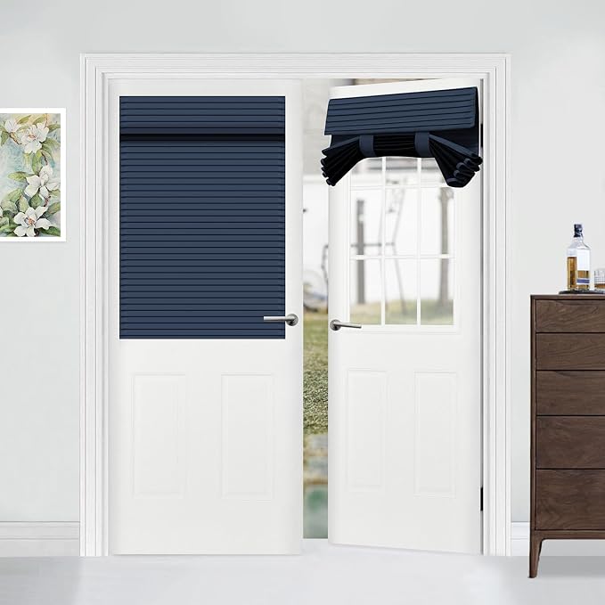 Muamar French Door Curtains Privacy Door Blind, Front Door Window Curtain by Muamar