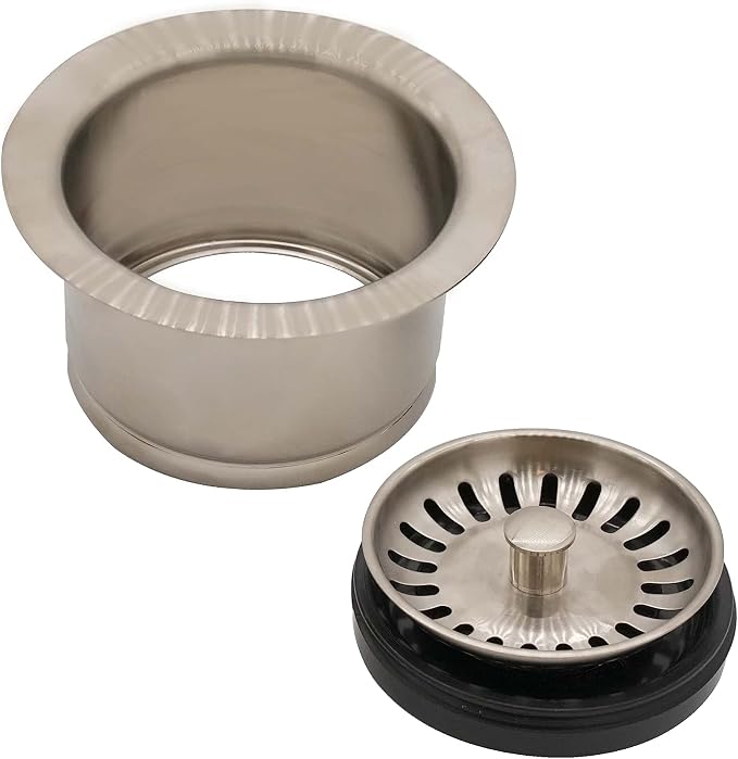 Westbrass D2082S-07 3-1/2" Extra-Deep Collar Kitchen Sink Waste Disposal Flange - Image 3