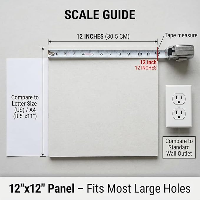 Drywall Repair Kit，34 Pcs 12x12inch Wall Patch Kit - Image 5