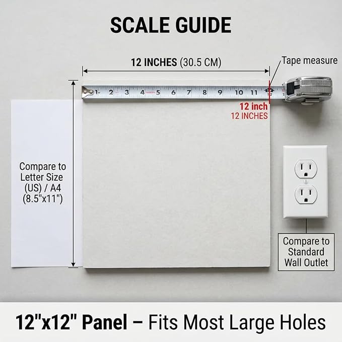 60 Pcs Drywall Repair Kit for Large Holes, 12x12 Drywall Patch Kit - Image 4