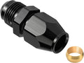 EVIL ENERGY 8AN Male to 1/2" Hardline Compression Fitting Adapter Aluminum Black by EVILENERGY