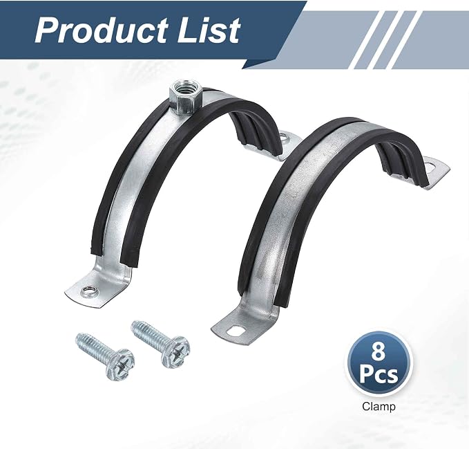 HARFINGTON 8 Pcs Split Ring Pipe Hanger 4-5/16" Galvanized Steel Sheet Wall - Image 3