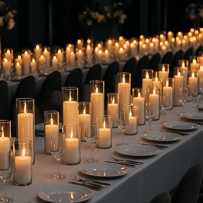 Set of 12 White Pillar Candles - Image 6