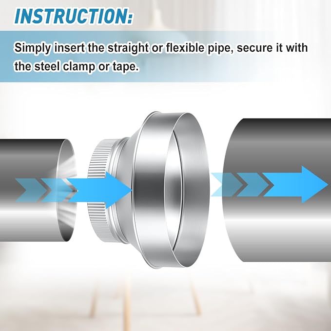 1 Pcs 10 Inch to 7 Inch Duct Reducer Increaser Galvanized Steel Air Duct - Image 4