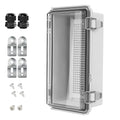 Electrical Box, IP67 Waterproof Hinged Clear Cover Stainless Steel Latch by LeMotech