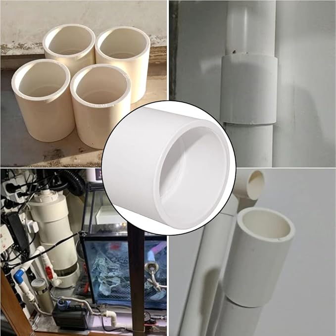 10PCS 1/2" PVC Pipe Coupling Slip SCH40 White | Connector Adapter Pipe Fitting - Image 6