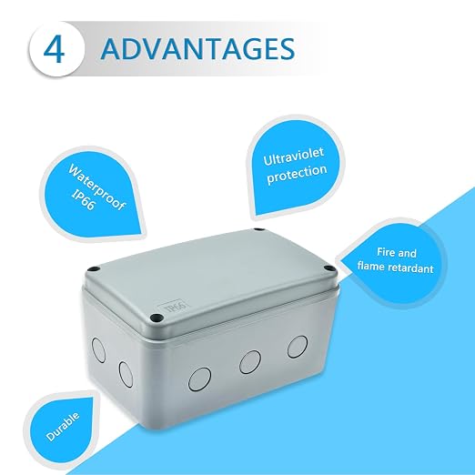 Nineleaf Waterproof Electrical Box, 3PK Outdoor Junction Boxes, IP66 External - Image 7