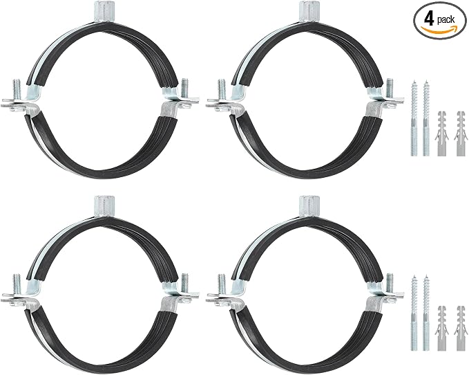 uxcell 4 Pcs Adjustable Pipe Bracket Clamp by uxcell