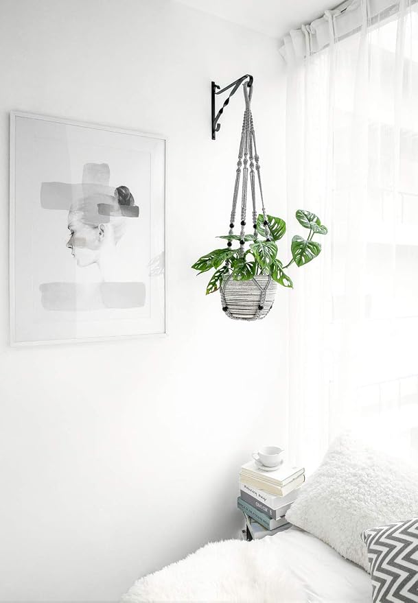 Mkono 3 Pack Macrame Plant Hangers Hanging Planters - Image 4