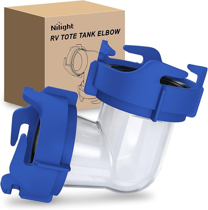 Nilight 90 Degree RV Tote Tank Adapter Clear Sewer Hose Elbow Fitting | 4 by Nilight