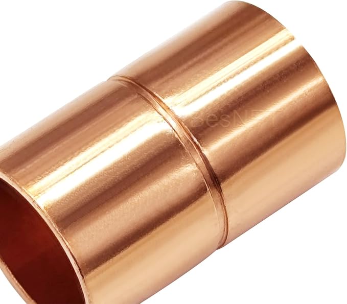 10 Pcs 1/2 Inch Straight Copper Coupling Fittings, Pipe Solder Joint | C X C - Image 6