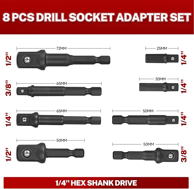 BILITOOLS 17-Piece Impact Socket Adapter Set - Image 5