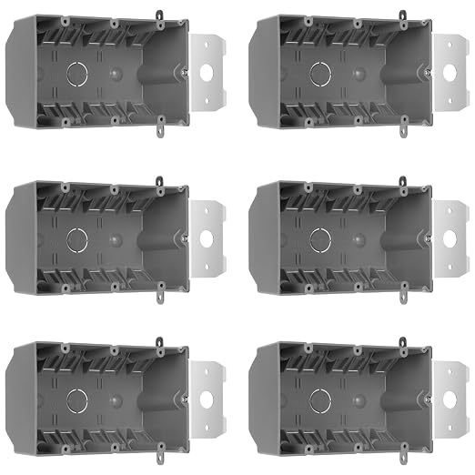 HXH Grey 3-Gang PVC Adjustable Electrical Outlet Box | 49 Cubic-inches by HUIXHAO