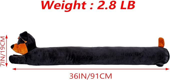 Dog Under Door Draft Stopper Heavy Duty, 3LB 36 Inch Decorative Fabric Door - Image 2