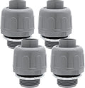 4Pcs NPT 1/2" Electrical Conduit Connector Fittings | 180D, PVC Non-metallic by LifCratms
